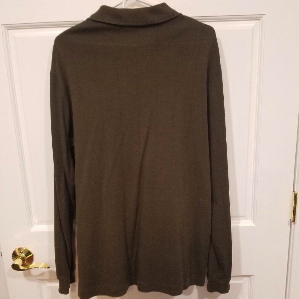 Men's Lands' End L/S Polo Shirt, Size M (38-40), VGUC - Picture 2 of 4